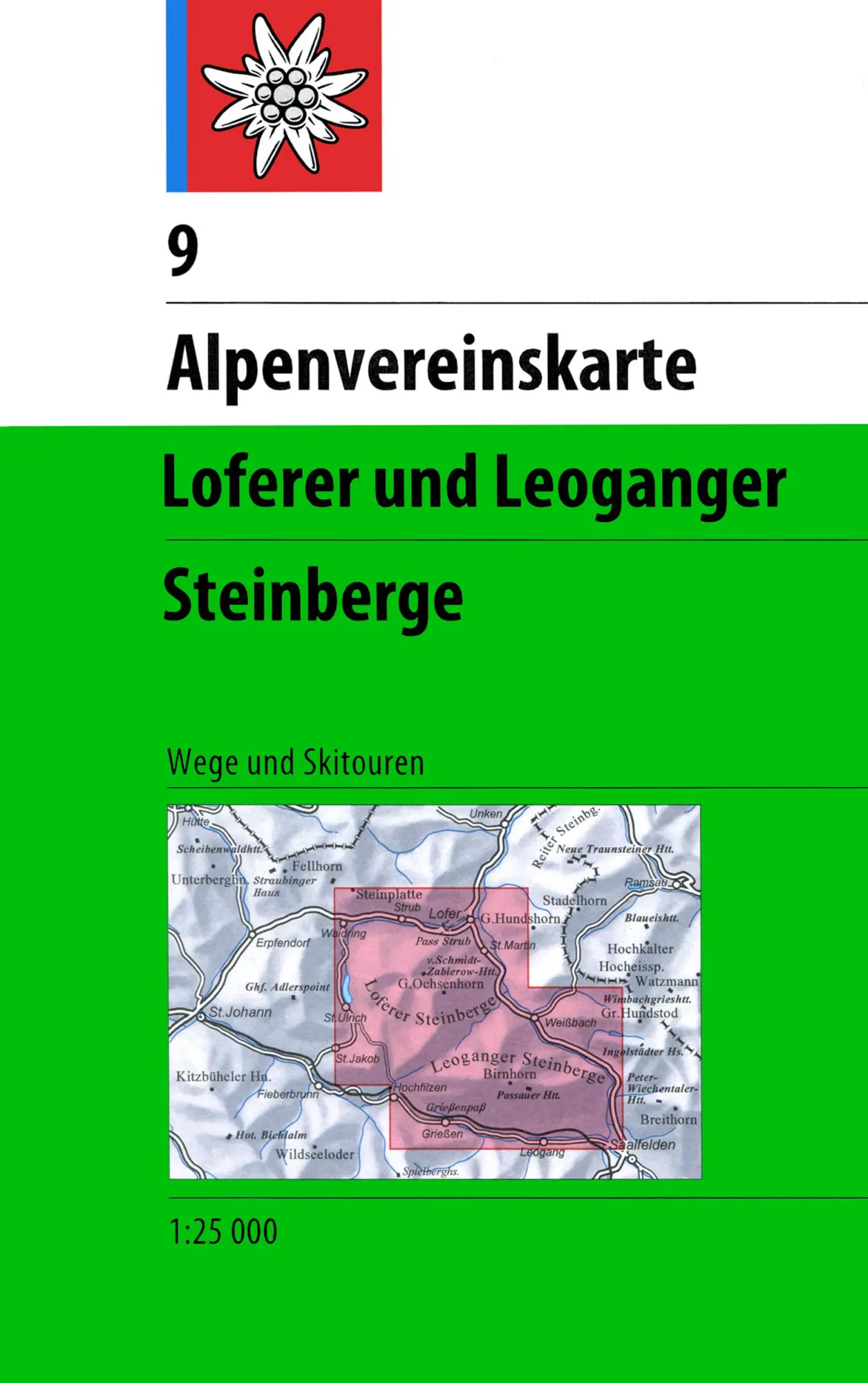 Cover: 9783928777247 | DAV Alpenvereinskarte 09 Loferer + Leoganger Steinberge 1 : 25 000