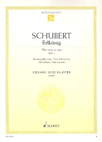 Cover: 9790001087247 | Erlkonig Op.1 | Franz Schubert | Buch | Deutsch | 1988 | Schott Music