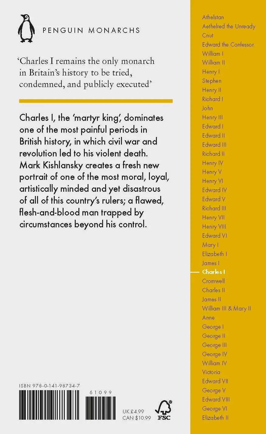 Rückseite: 9780141987347 | Charles I | Mark Kishlansky | Taschenbuch | Englisch | 2018