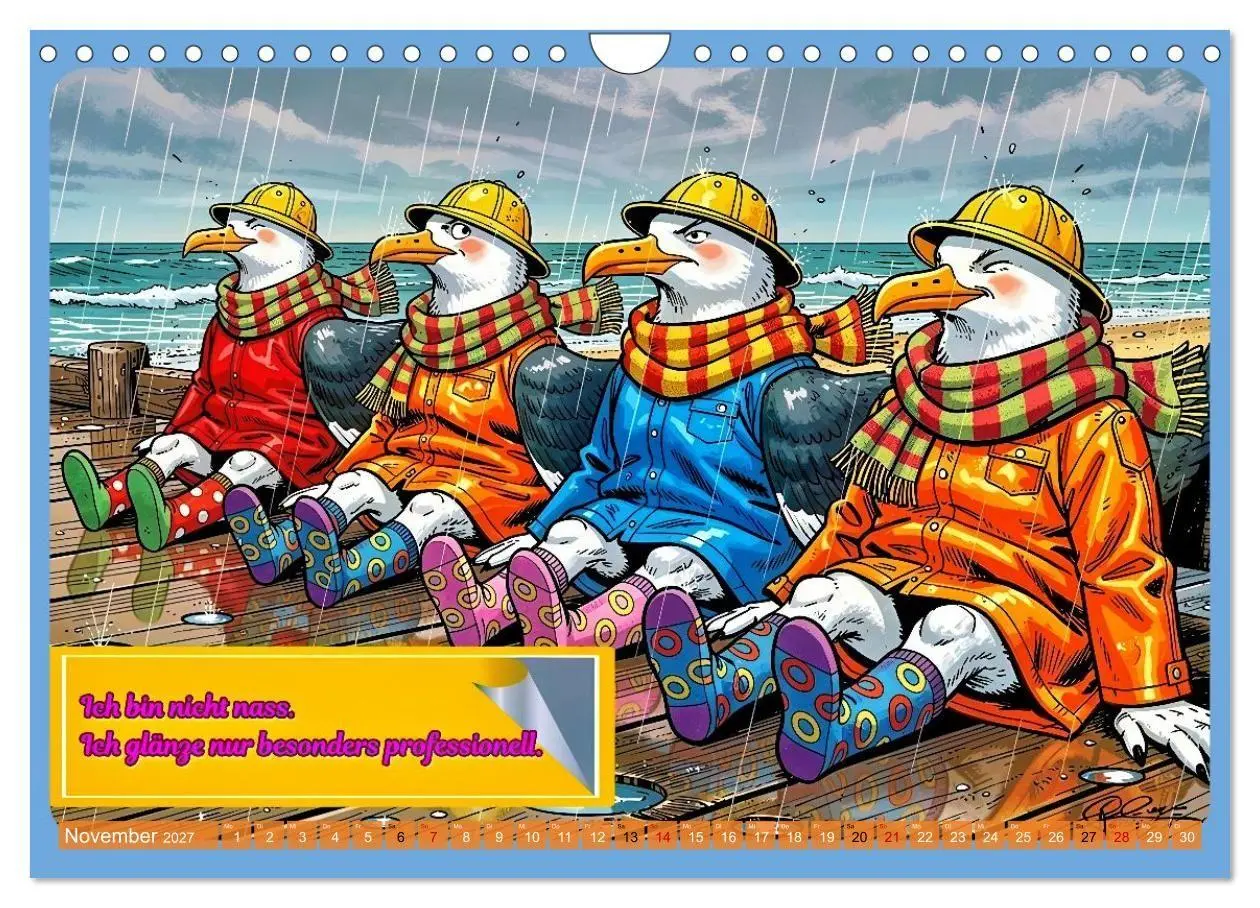 Bild: 9783516757347 | Lustige Möwen von der Küste (Wandkalender 2027 DIN A4 quer),...