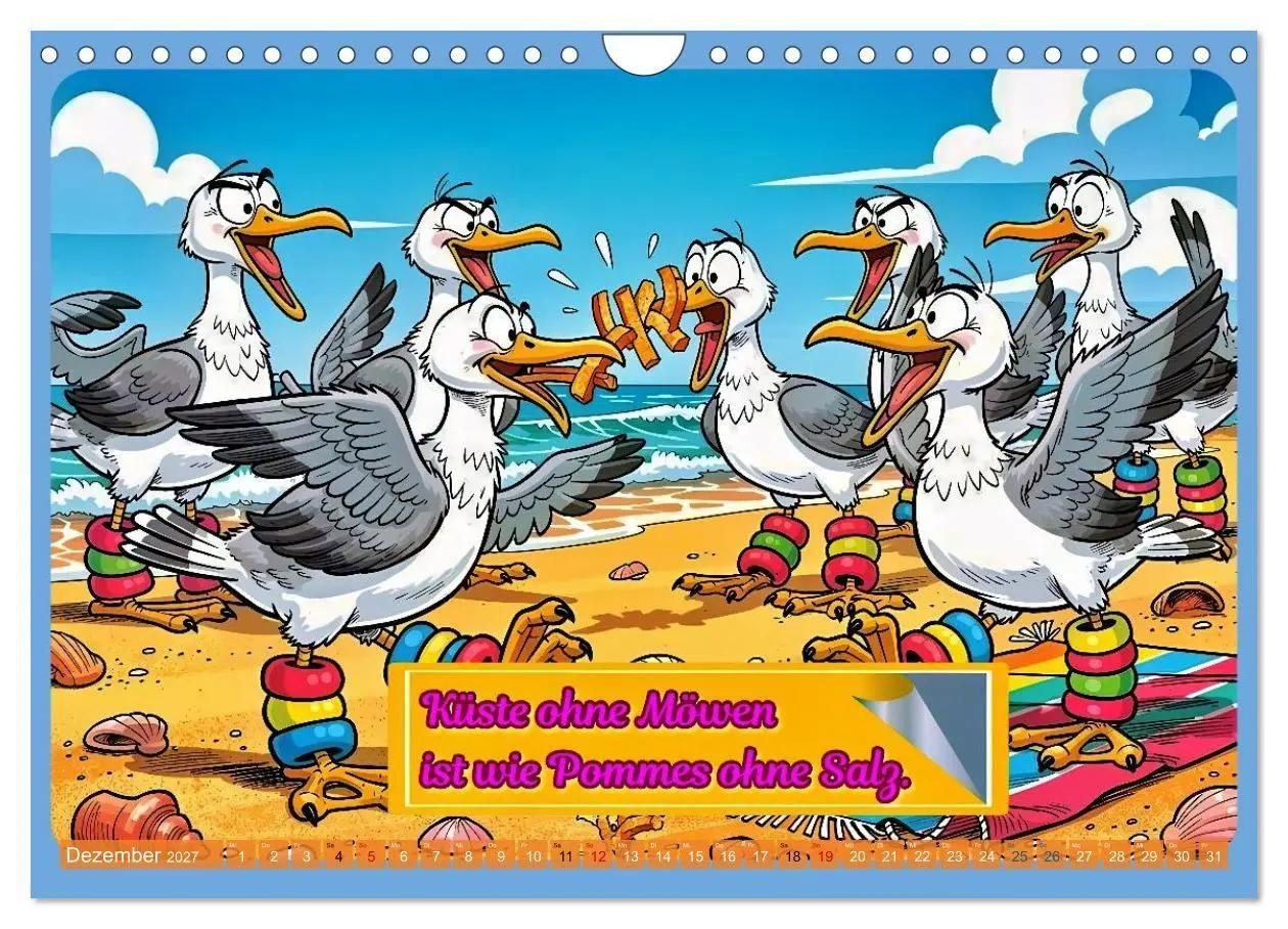 Bild: 9783516757347 | Lustige Möwen von der Küste (Wandkalender 2027 DIN A4 quer),...