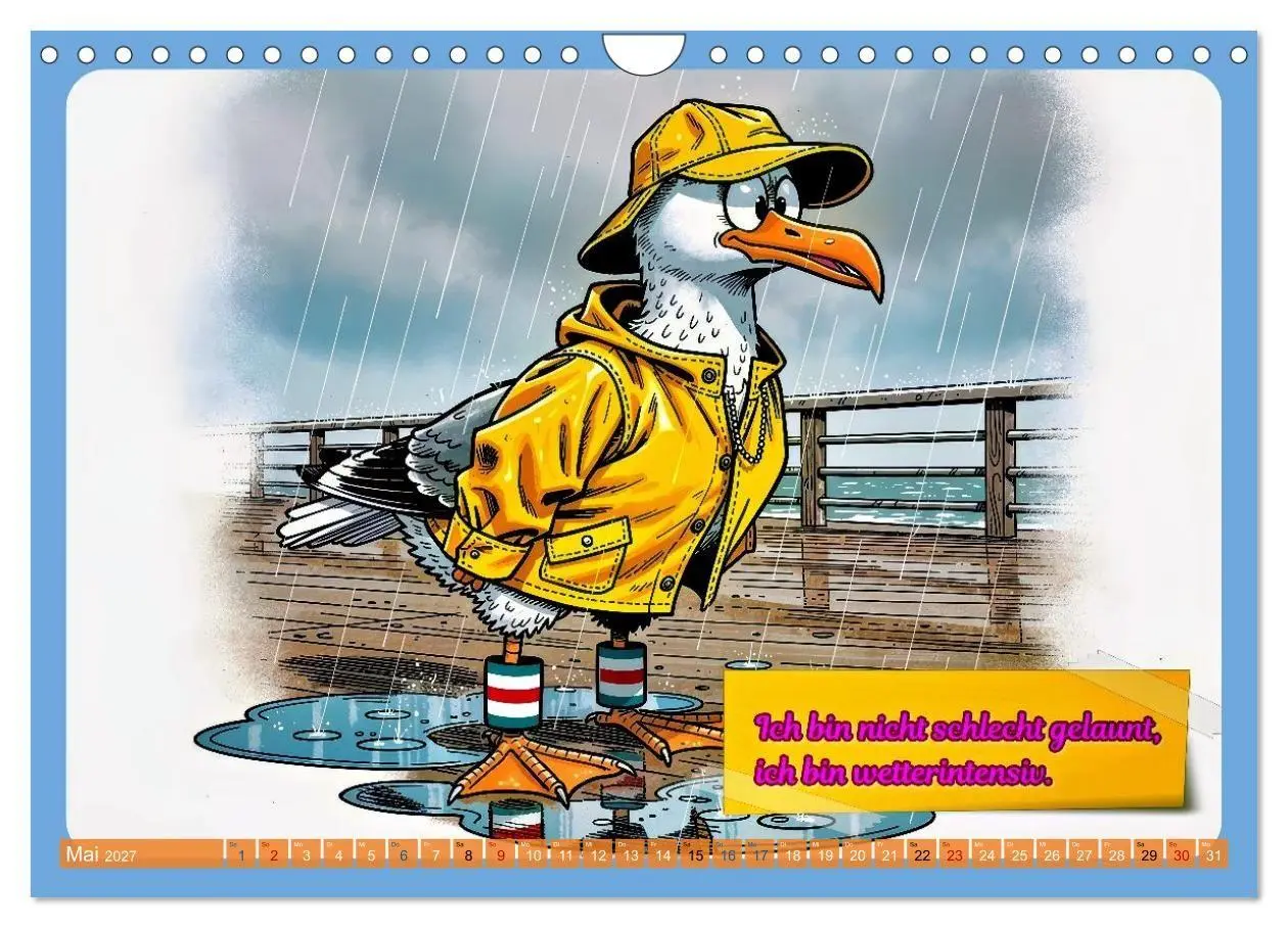 Bild: 9783516757347 | Lustige Möwen von der Küste (Wandkalender 2027 DIN A4 quer),...