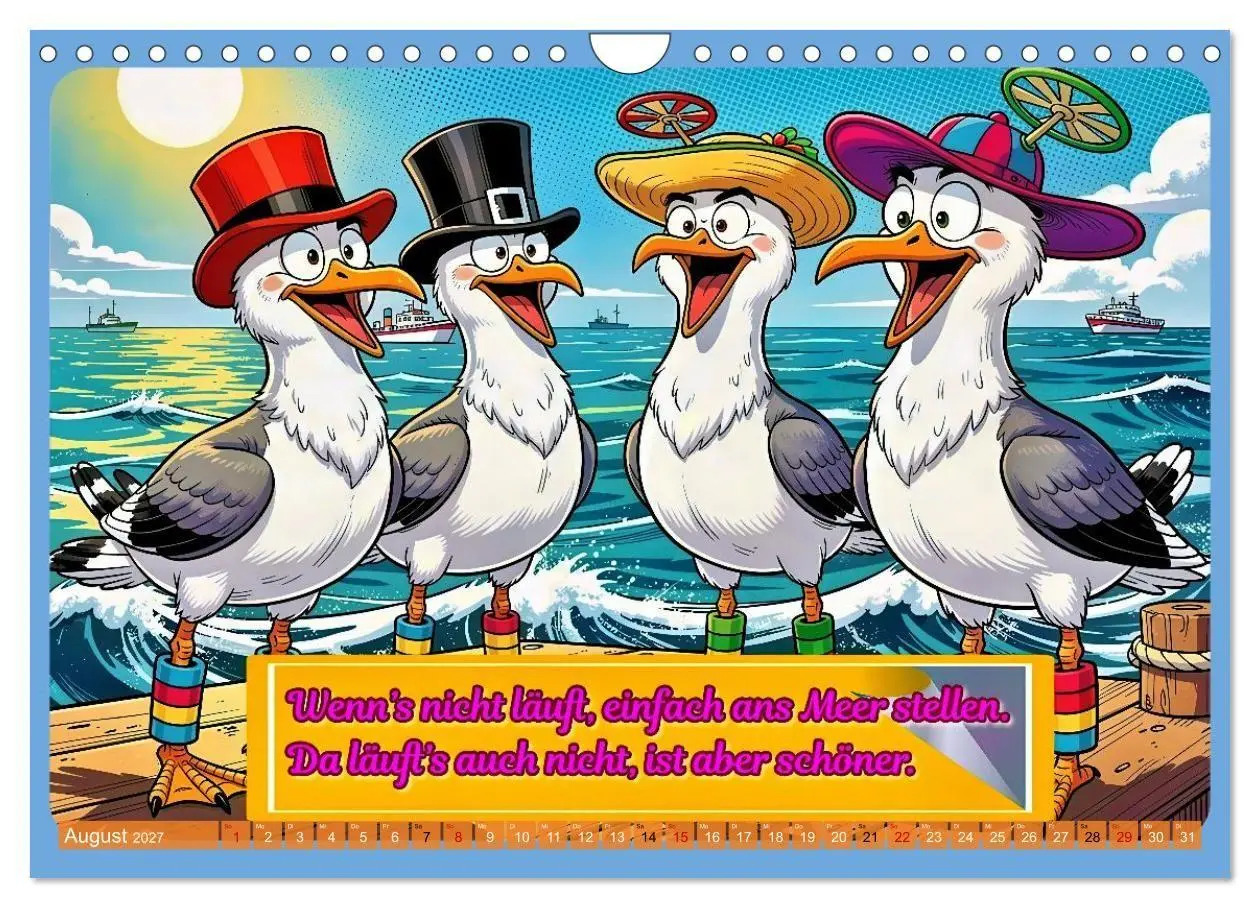 Bild: 9783516757347 | Lustige Möwen von der Küste (Wandkalender 2027 DIN A4 quer),...