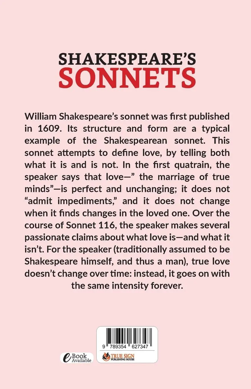 Rückseite: 9789354627347 | Sonnets | William Shakespeare | Taschenbuch | Englisch | 2022