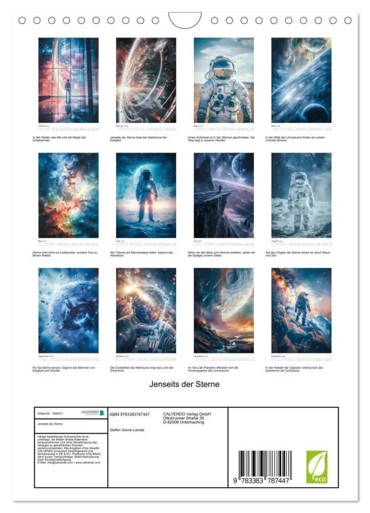 Bild: 9783383787447 | Jenseits der Sterne (Wandkalender 2025 DIN A4 hoch), CALVENDO...