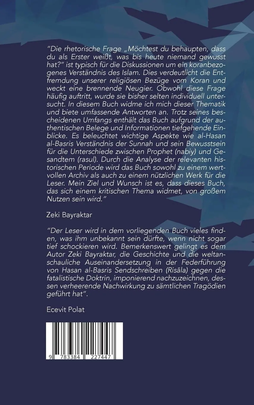 Rückseite: 9783384227447 | In Bezug auf sein Sendschreiben über die "Prädestination" Hasan...