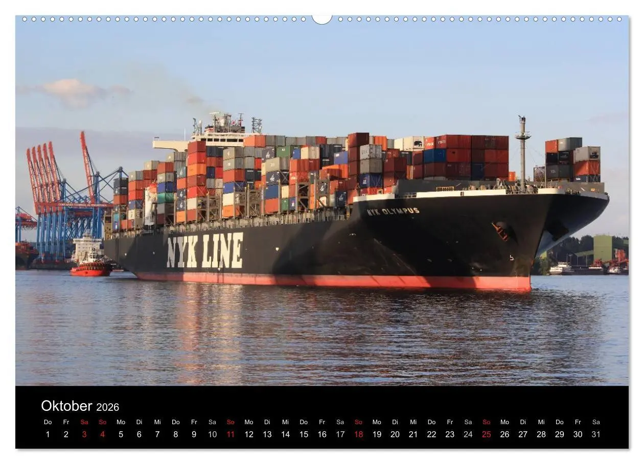 Bild: 9783516127447 | Schiffe auf der Elbe (Wandkalender 2026 DIN A2 quer), CALVENDO...