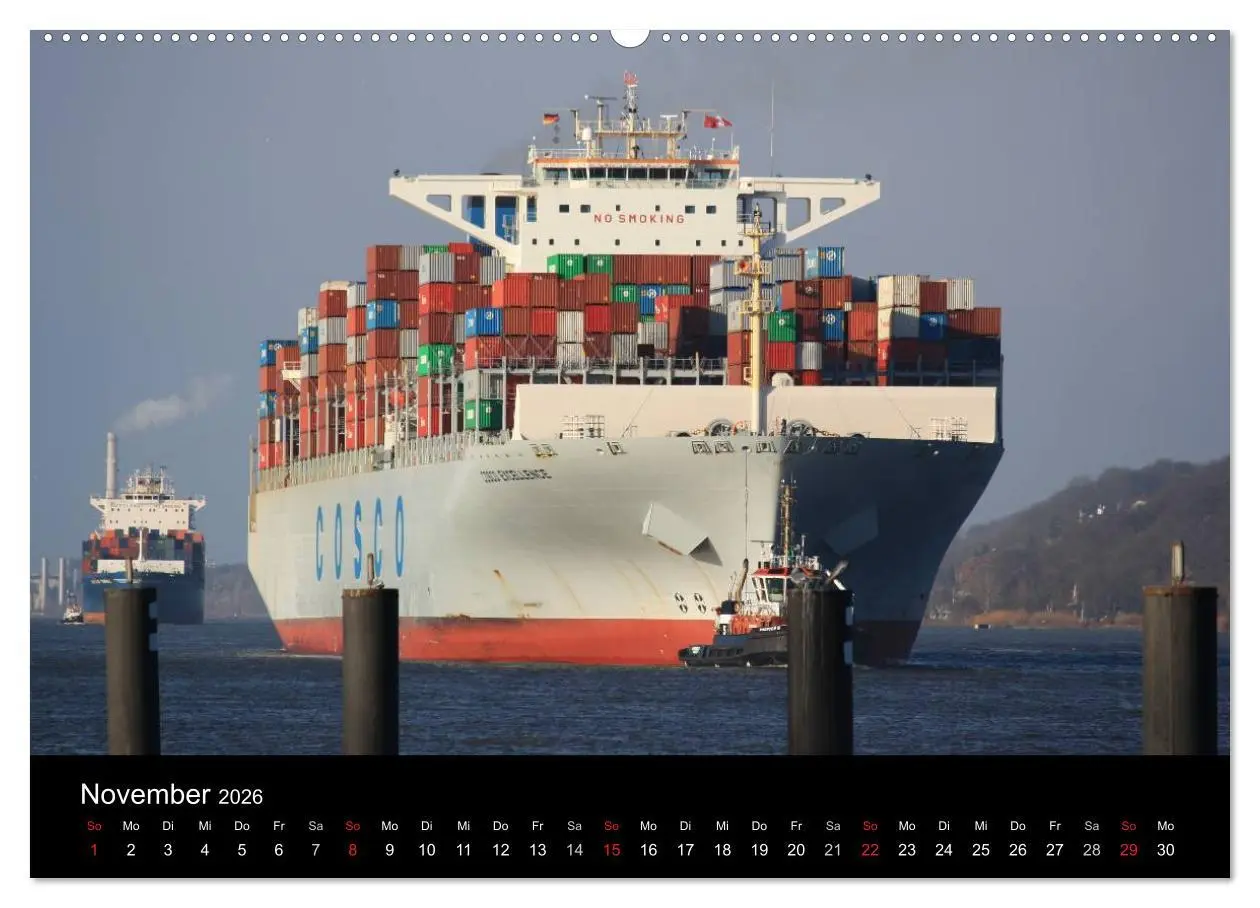 Bild: 9783516127447 | Schiffe auf der Elbe (Wandkalender 2026 DIN A2 quer), CALVENDO...