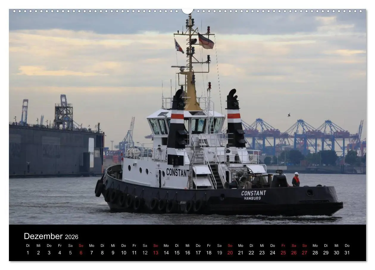 Bild: 9783516127447 | Schiffe auf der Elbe (Wandkalender 2026 DIN A2 quer), CALVENDO...