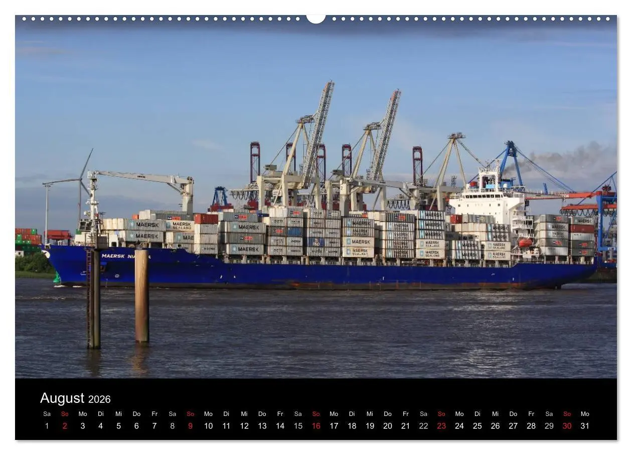 Bild: 9783516127447 | Schiffe auf der Elbe (Wandkalender 2026 DIN A2 quer), CALVENDO...