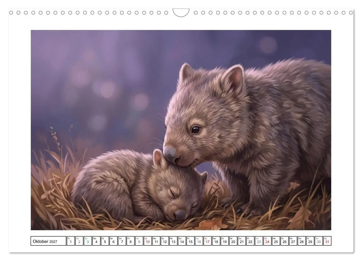 Bild: 9783516817447 | Wombats - Kurze Beine, großes Herz (Wandkalender 2027 DIN A3 quer),...