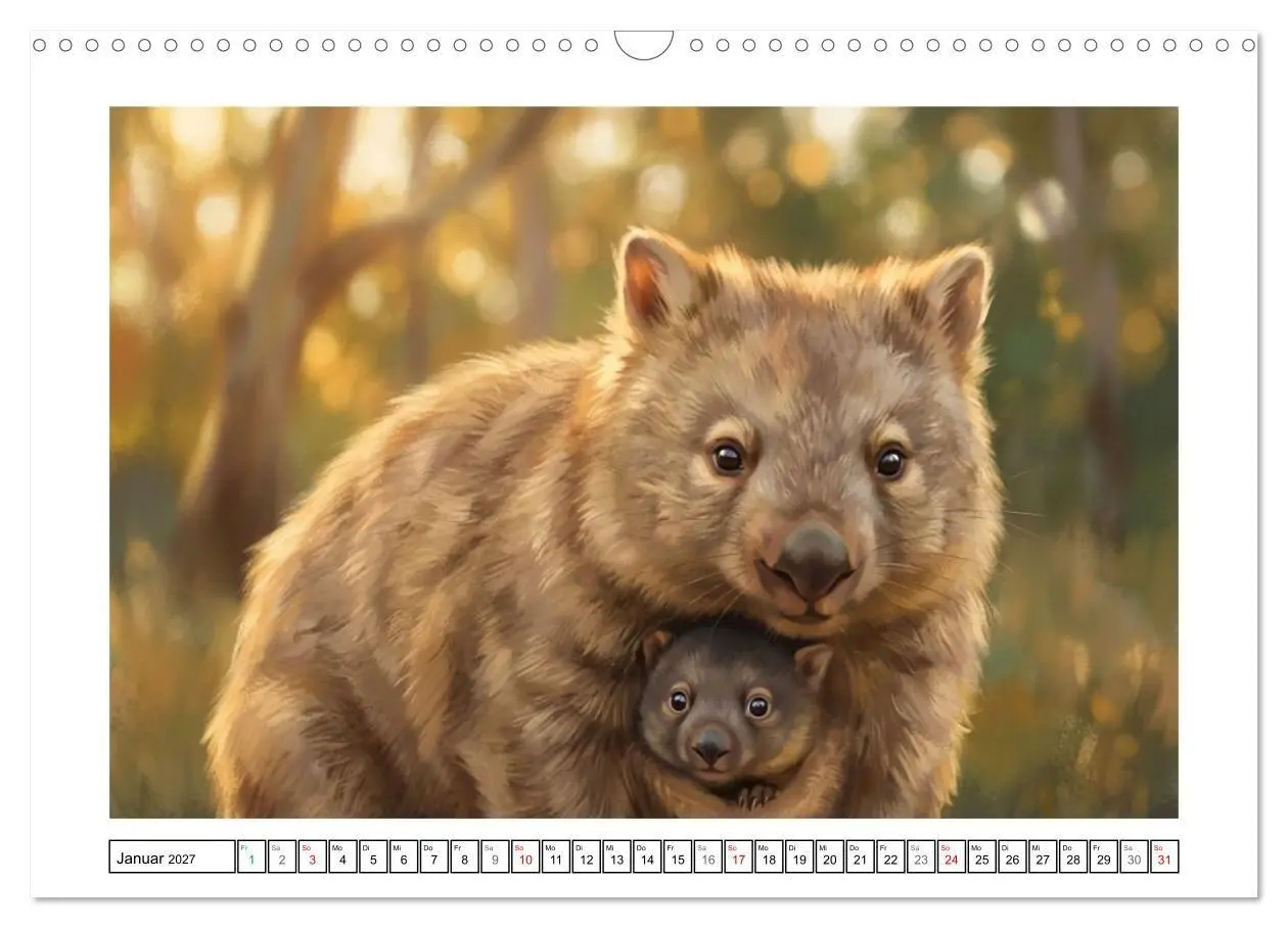Bild: 9783516817447 | Wombats - Kurze Beine, großes Herz (Wandkalender 2027 DIN A3 quer),...