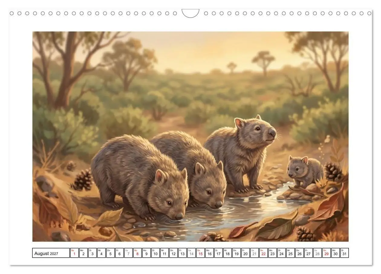 Bild: 9783516817447 | Wombats - Kurze Beine, großes Herz (Wandkalender 2027 DIN A3 quer),...