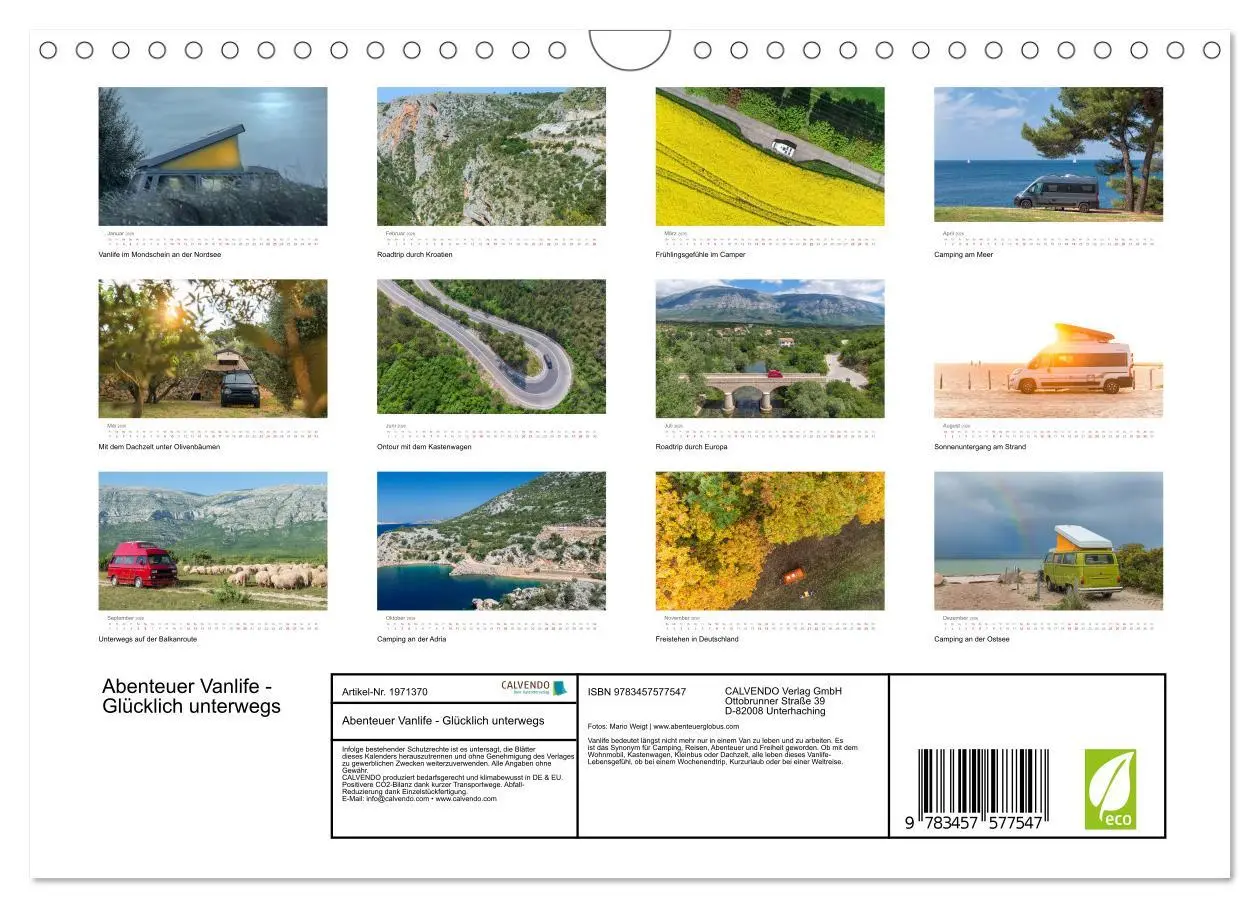 Bild: 9783457577547 | Abenteuer Vanlife - Glücklich unterwegs (Wandkalender 2026 DIN A4...