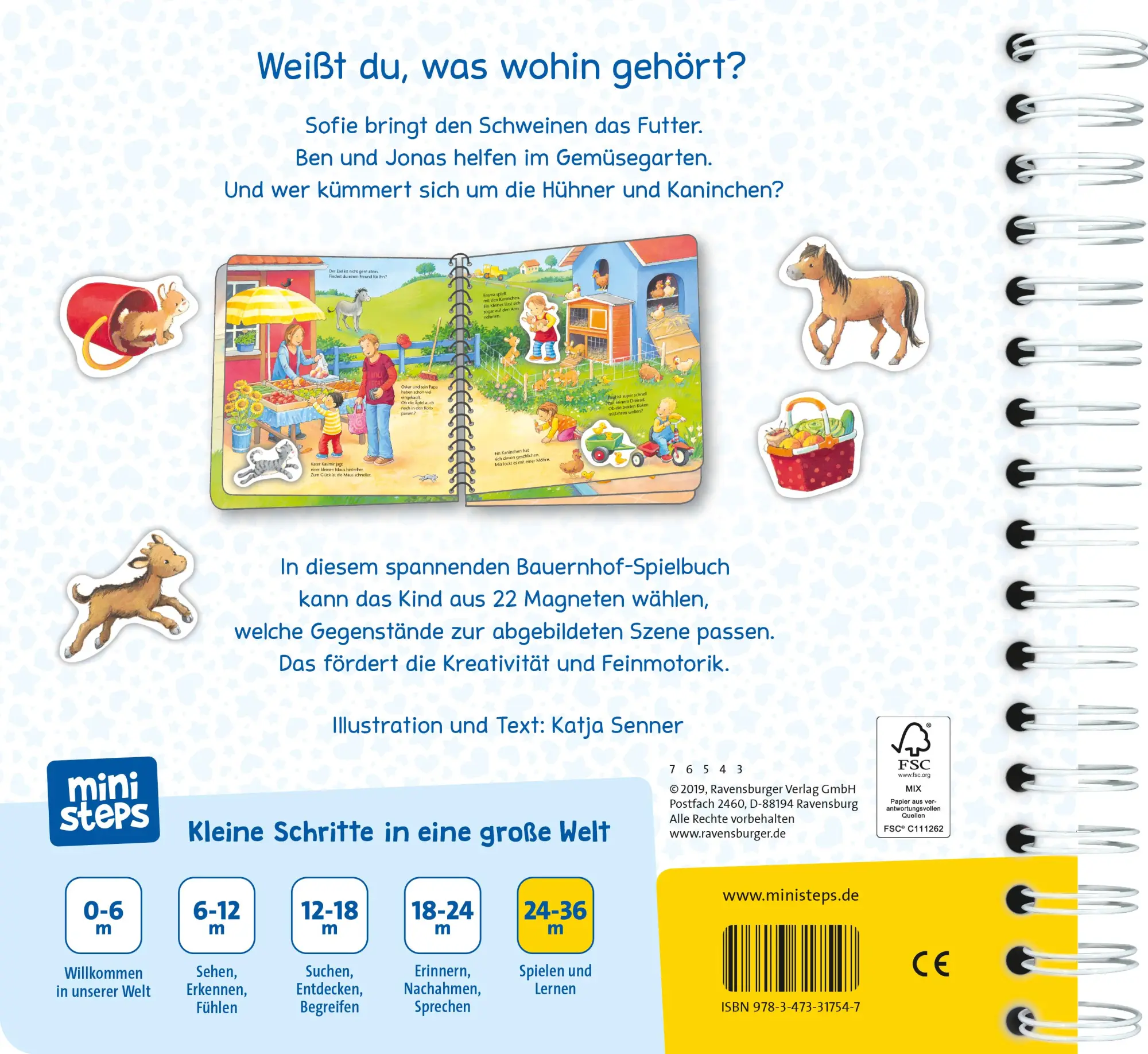 Rückseite: 9783473317547 | Was gehört wohin? Auf dem Bauernhof | Katja Senner | Buch | 10 S.