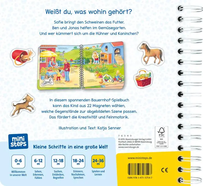 Bild: 9783473317547 | Was gehört wohin? Auf dem Bauernhof | Katja Senner | Buch | 10 S.