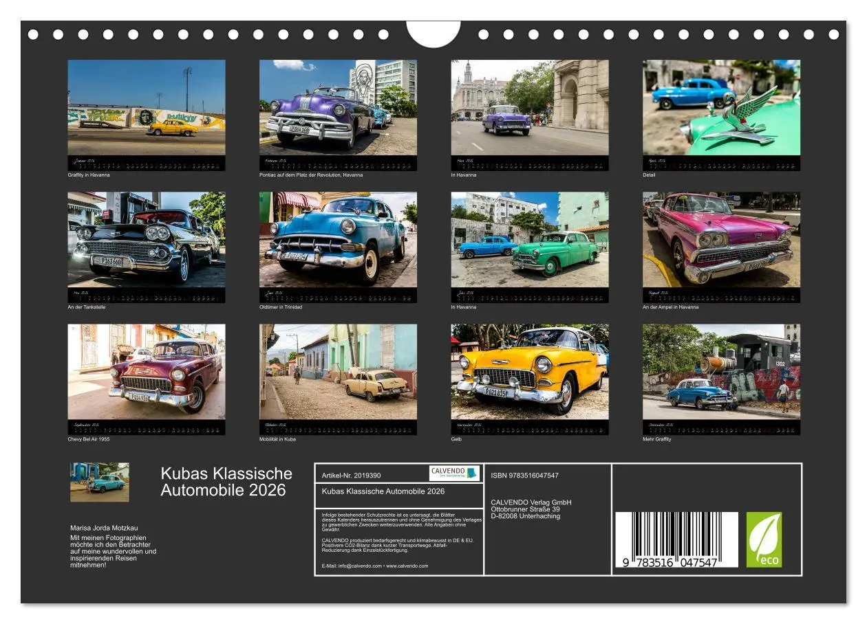 Bild: 9783516047547 | Kubas Klassische Automobile 2026 (Wandkalender 2026 DIN A4 quer),...