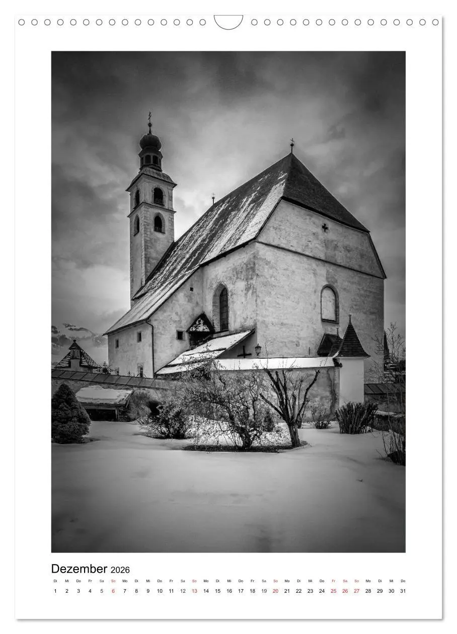 Bild: 9783516427547 | Kitzbühel Monochrom (Wandkalender 2026 DIN A3 hoch), CALVENDO...