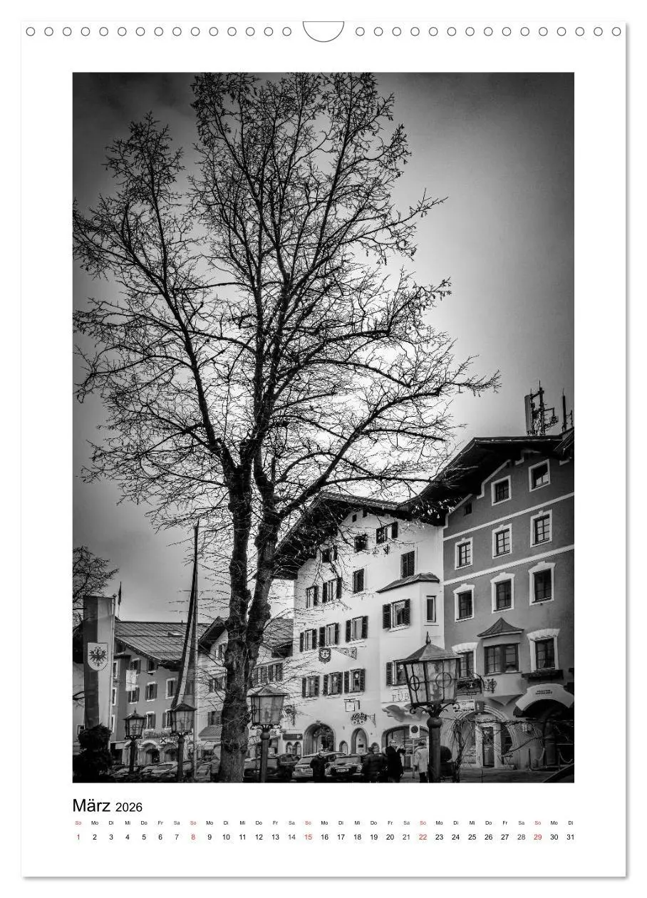 Bild: 9783516427547 | Kitzbühel Monochrom (Wandkalender 2026 DIN A3 hoch), CALVENDO...