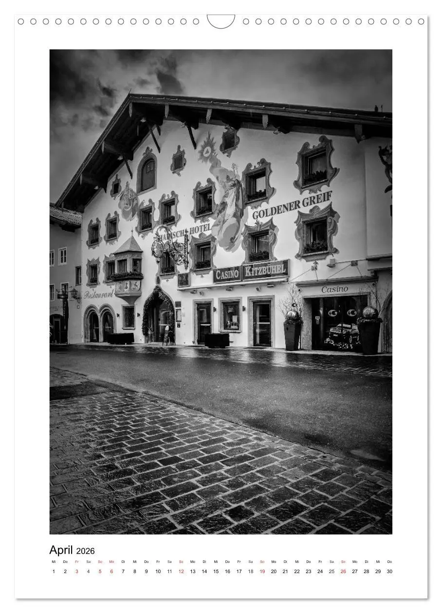 Bild: 9783516427547 | Kitzbühel Monochrom (Wandkalender 2026 DIN A3 hoch), CALVENDO...