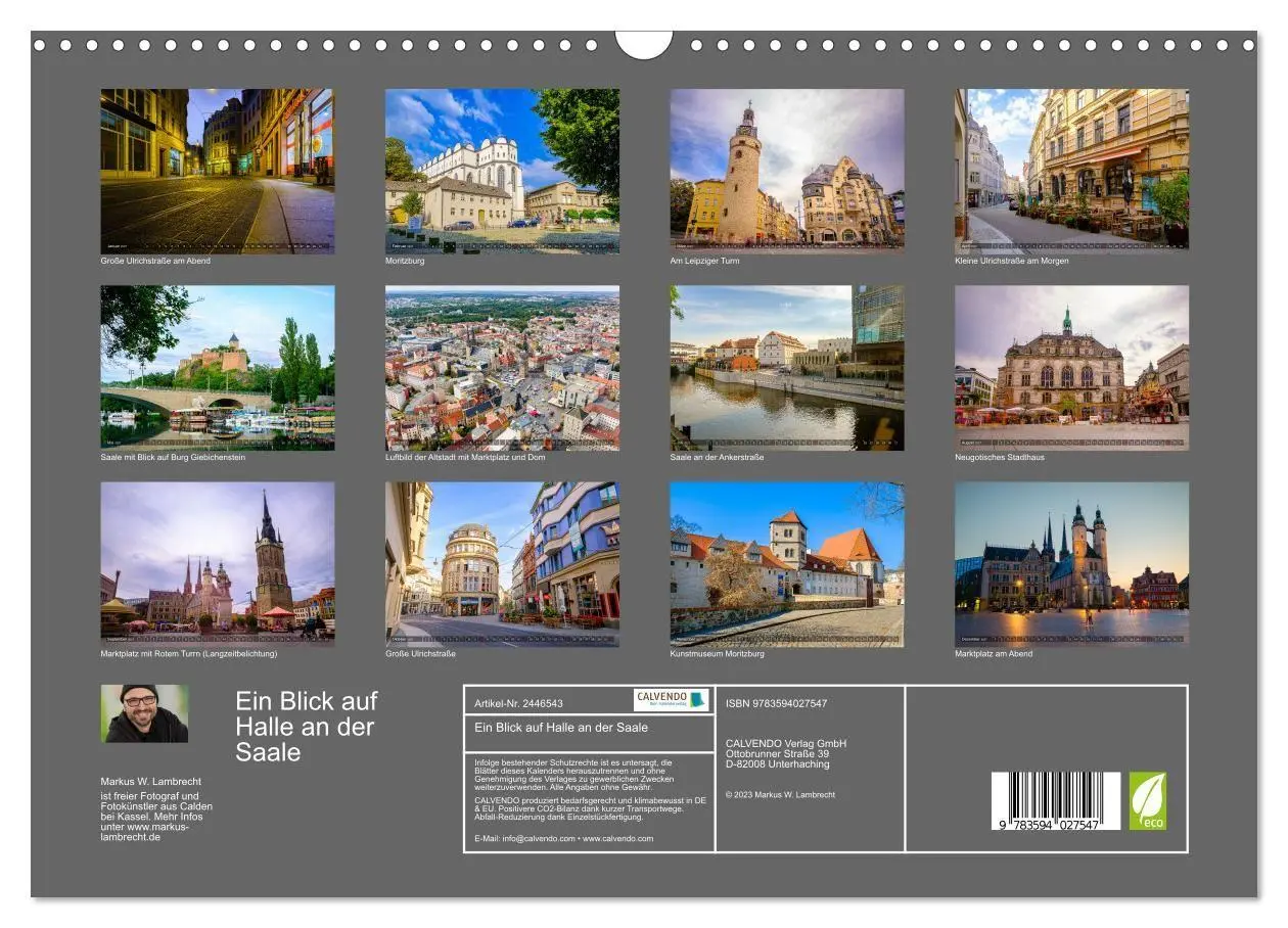 Bild: 9783594027547 | Ein Blick auf Halle an der Saale (Wandkalender 2027 DIN A3 quer),...
