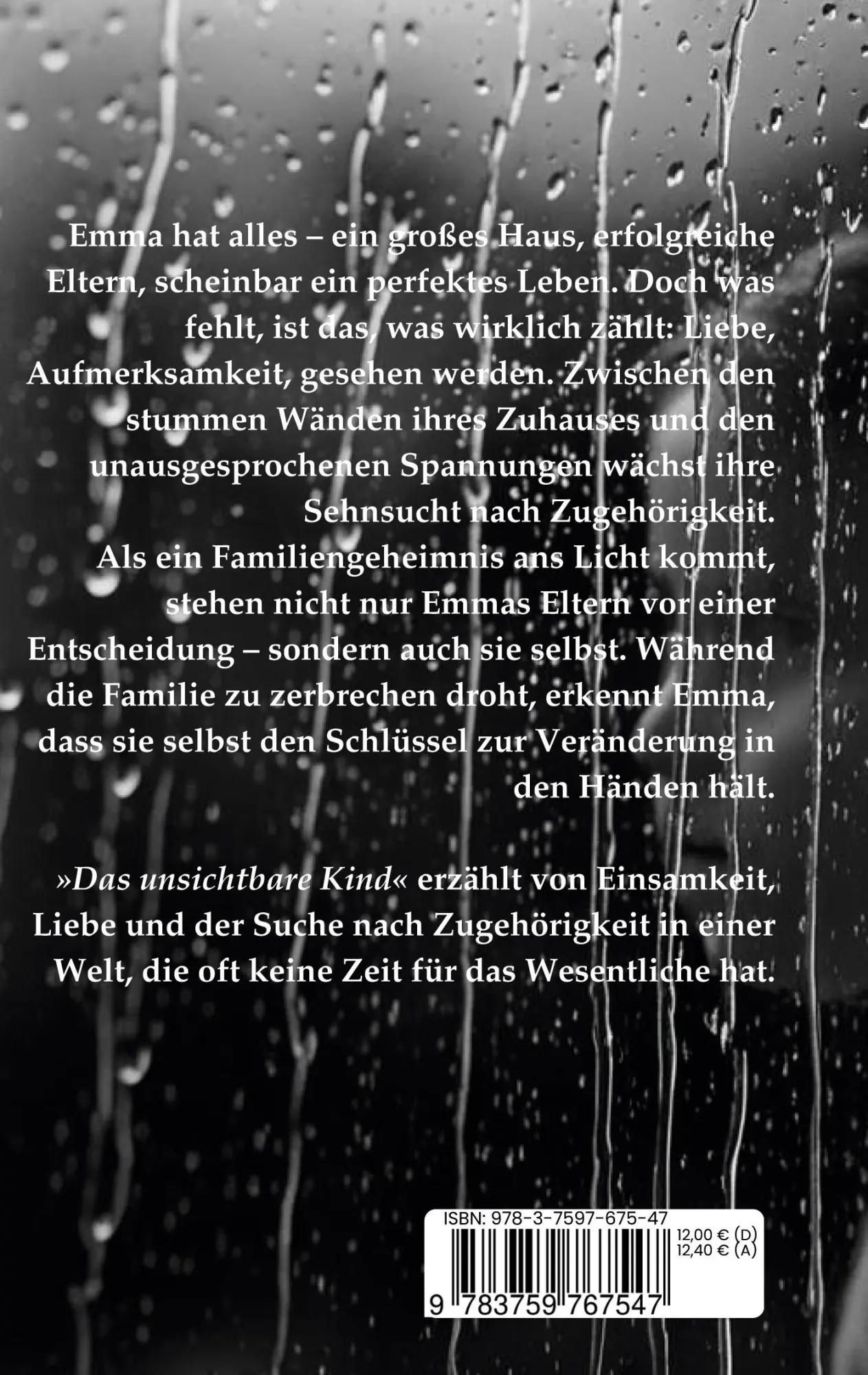 Rückseite: 9783759767547 | Das unsichtbare Kind | Marijo Sertic | Taschenbuch | 244 S. | Deutsch