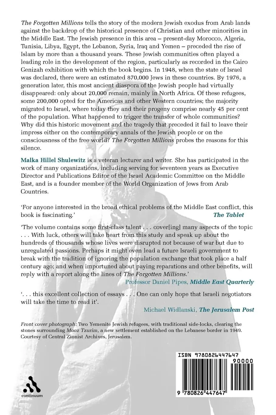 Rückseite: 9780826447647 | Forgotten Millions | The Modern Jewish Exodus from Arab Lands | Buch