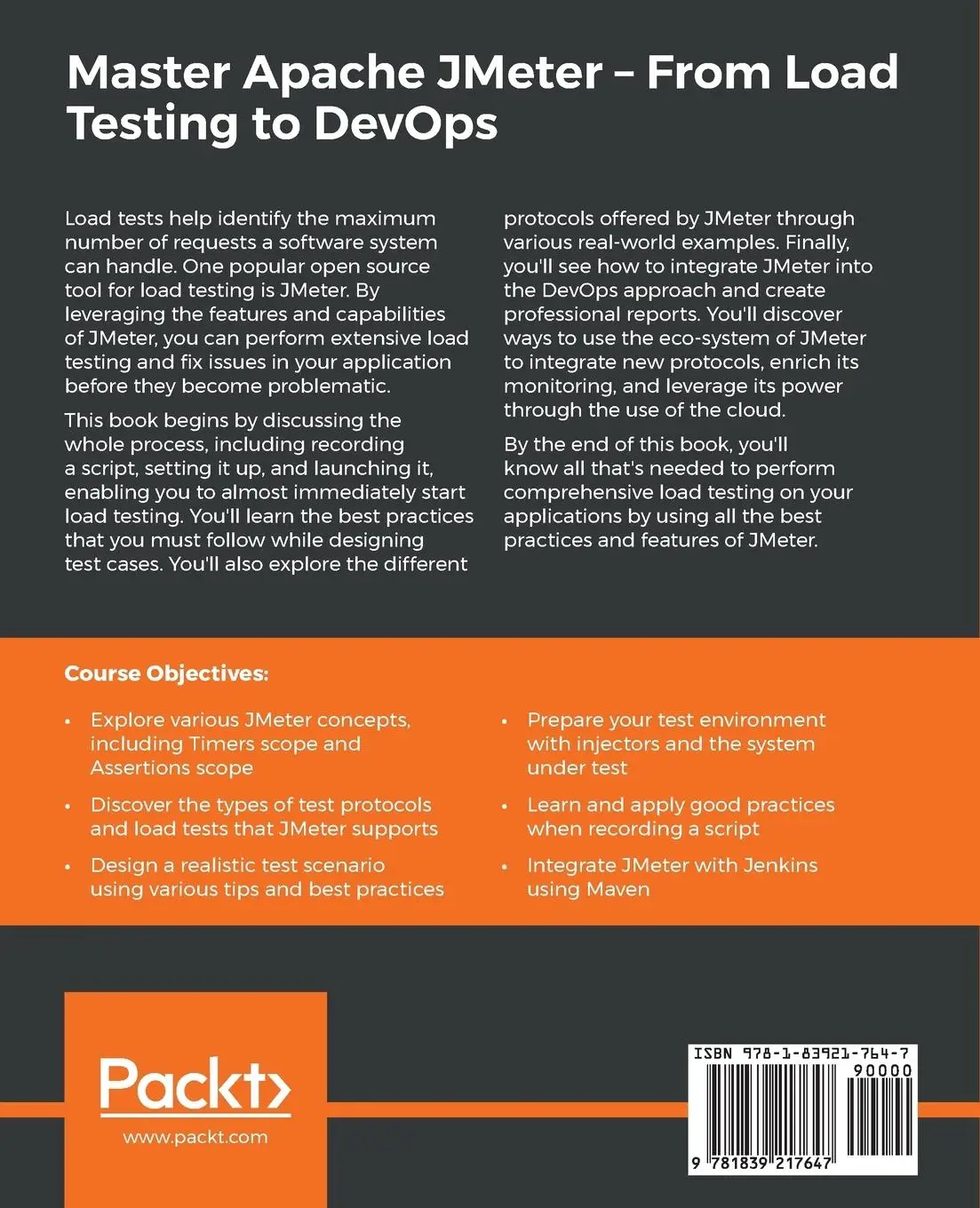 Rückseite: 9781839217647 | Master Apache JMeter - From Load Testing to DevOps | Rodrigues (u. a.)