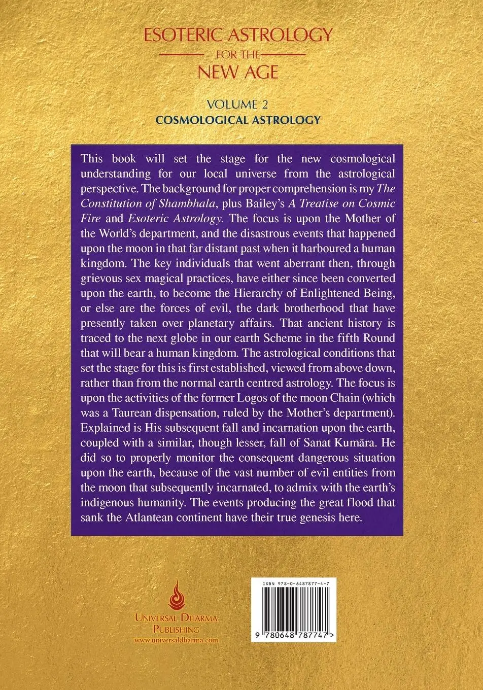 Rückseite: 9780648787747 | Esoteric Astrology for the New Age, Vol 2 | Cosmological Astrology