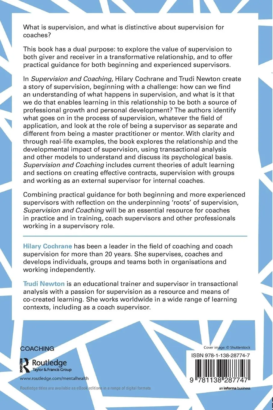 Rückseite: 9781138287747 | Supervision and Coaching | Hilary Cochrane (u. a.) | Taschenbuch