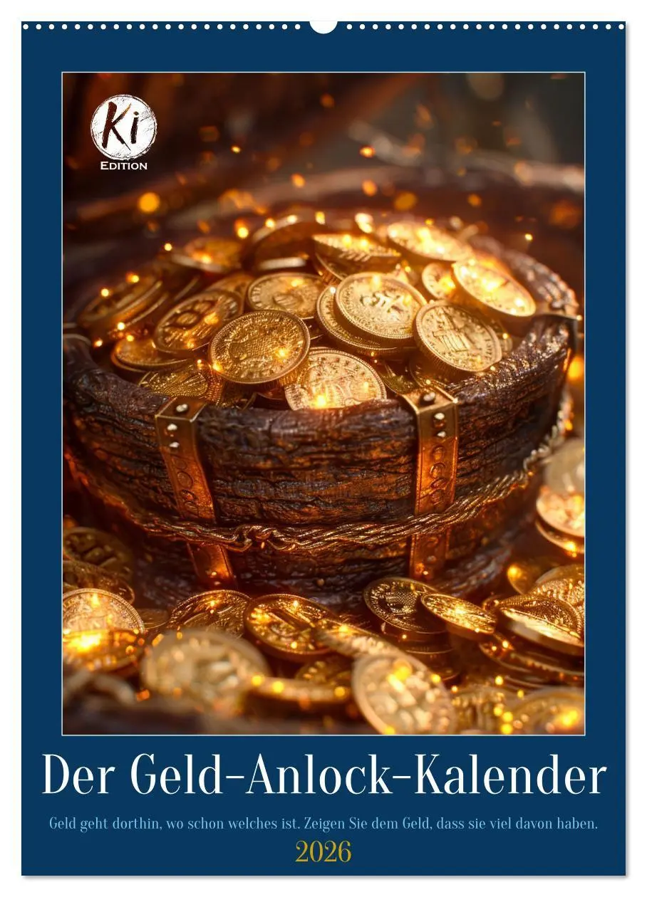 Cover: 9783516267747 | Der Geld-Anlock-Kalender (Wandkalender 2026 DIN A2 hoch), CALVENDO...