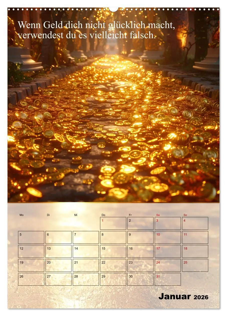Bild: 9783516267747 | Der Geld-Anlock-Kalender (Wandkalender 2026 DIN A2 hoch), CALVENDO...