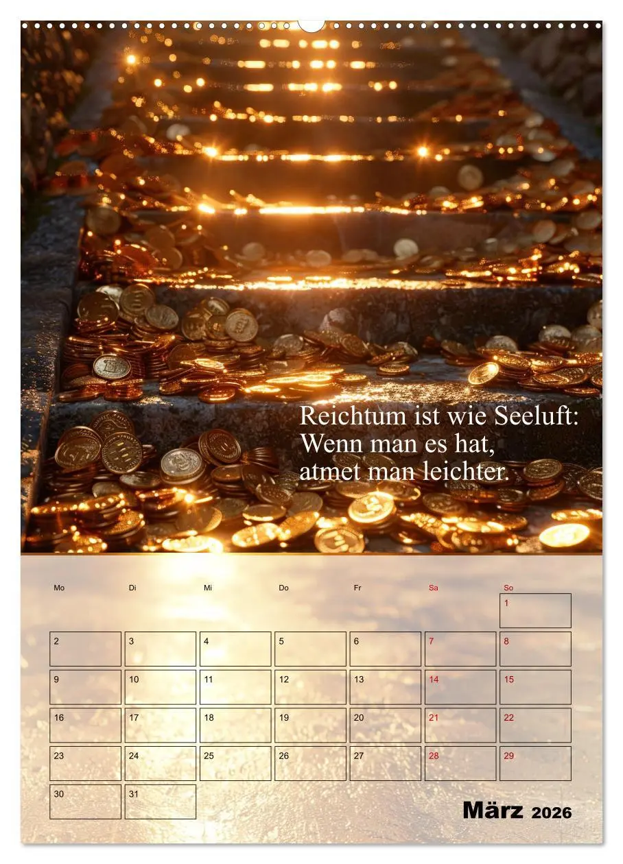 Bild: 9783516267747 | Der Geld-Anlock-Kalender (Wandkalender 2026 DIN A2 hoch), CALVENDO...