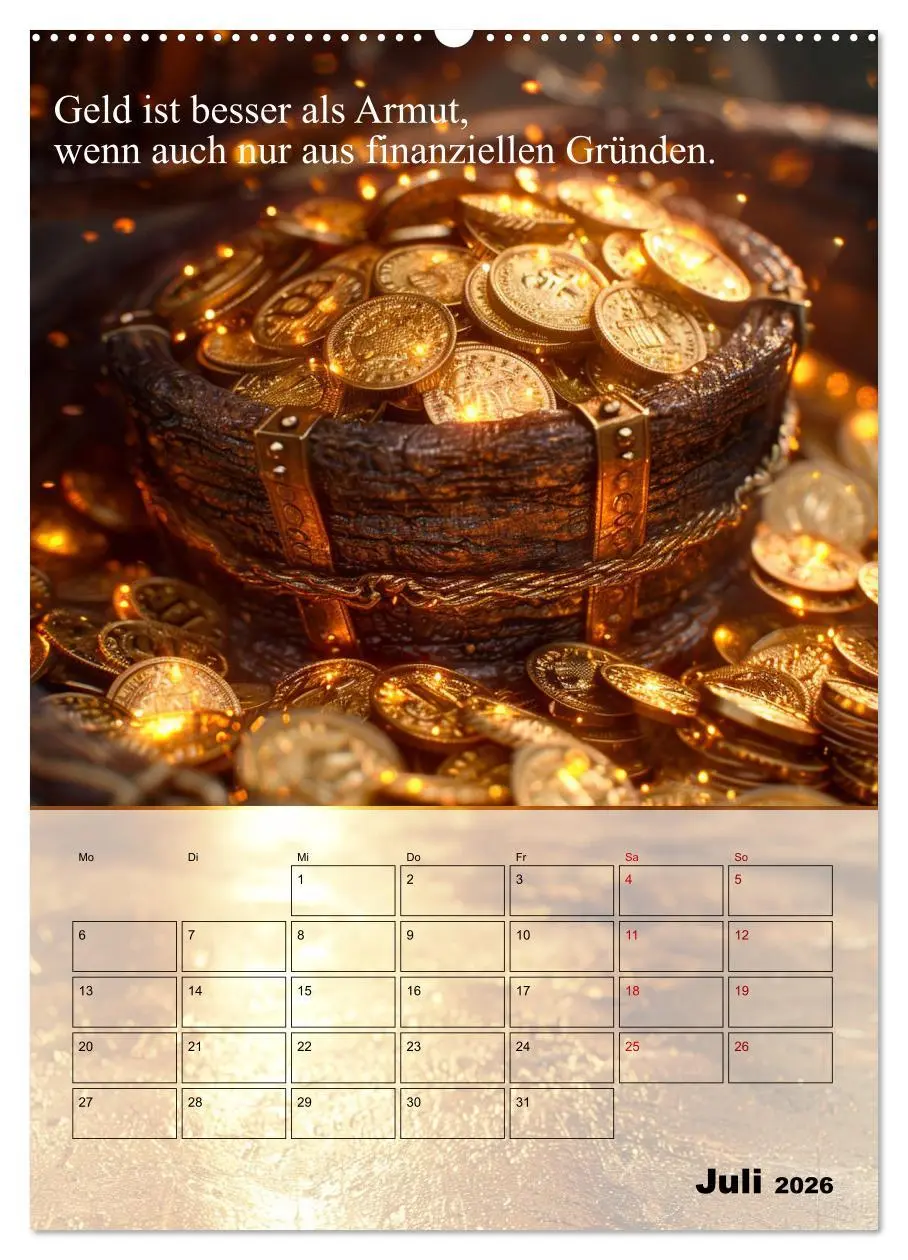 Bild: 9783516267747 | Der Geld-Anlock-Kalender (Wandkalender 2026 DIN A2 hoch), CALVENDO...