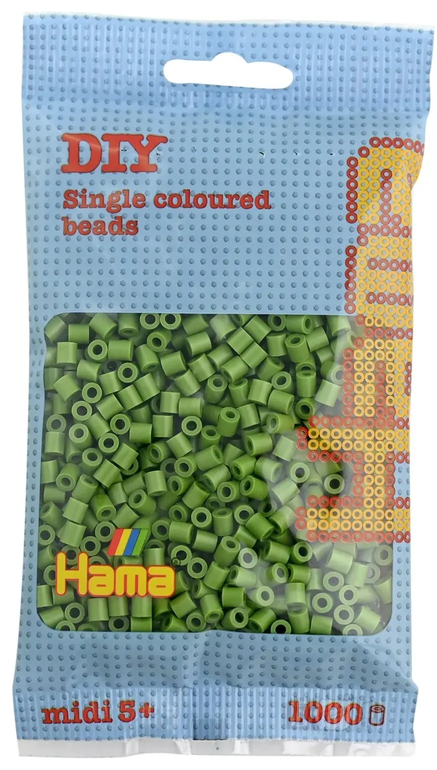 Cover: 28178207847 | Hama 207-84 - Bügelperlen Midi, ca. 1000 Perlen in helle Olive | 2020