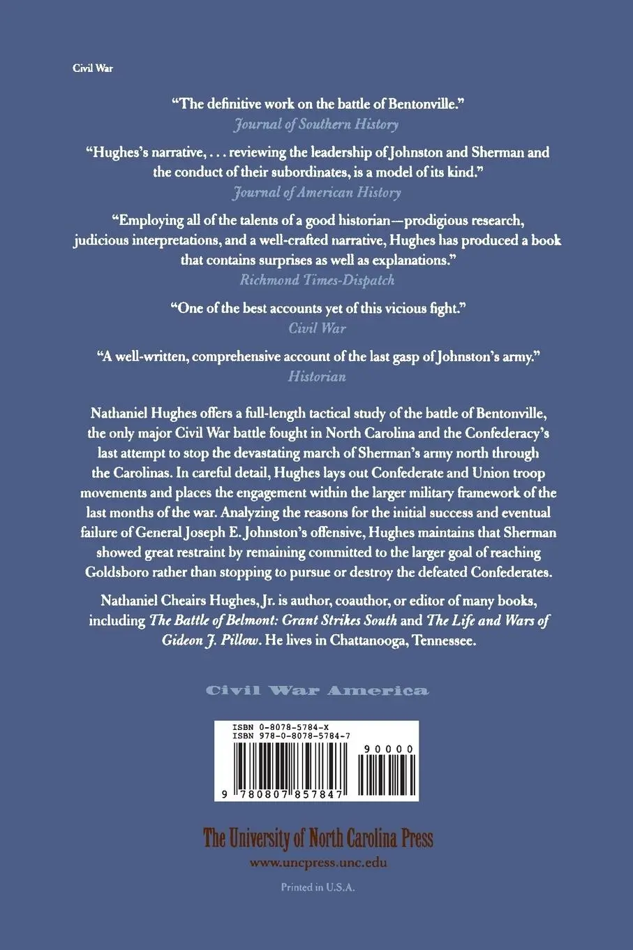Rückseite: 9780807857847 | Bentonville | The Final Battle of Sherman and Johnston | Hughes | Buch