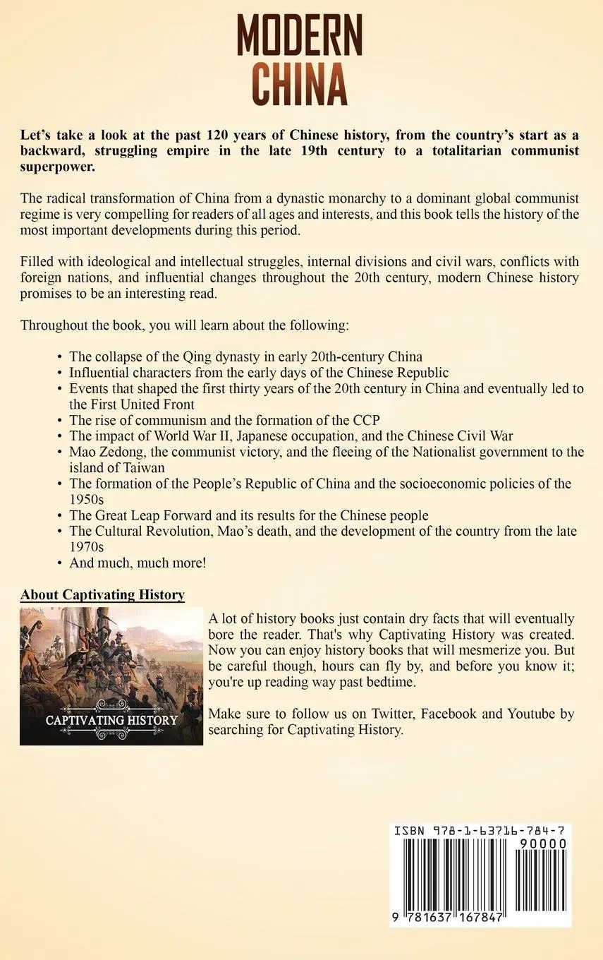 Rückseite: 9781637167847 | Modern China | A Captivating Guide to Modern Chinese History | History