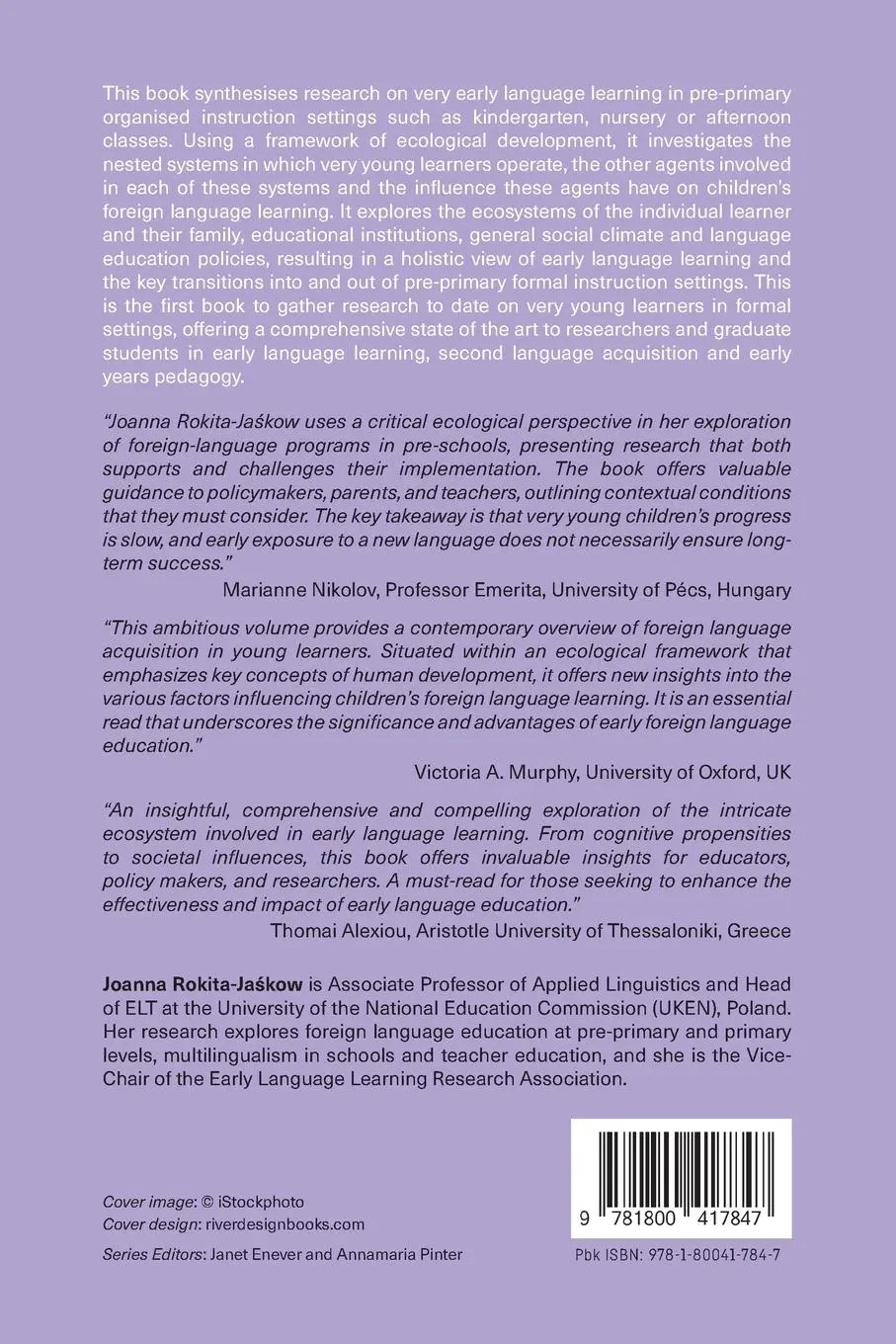 Rückseite: 9781800417847 | The Ecology of Pre-Primary Foreign Language Learning | Rokita-Ja¿kow