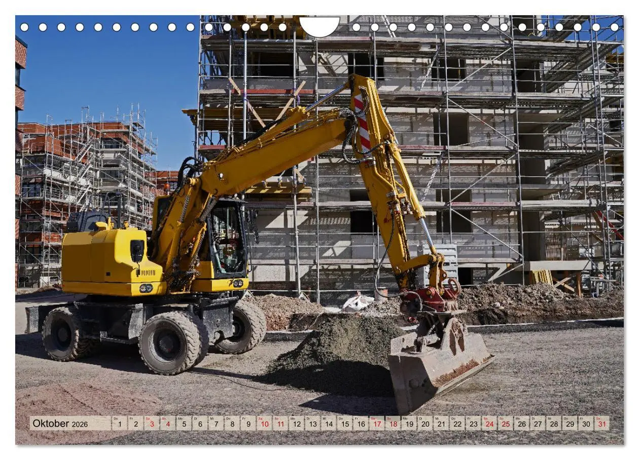 Bild: 9783457307847 | Bagger im Einsatz (Wandkalender 2026 DIN A4 quer), CALVENDO...