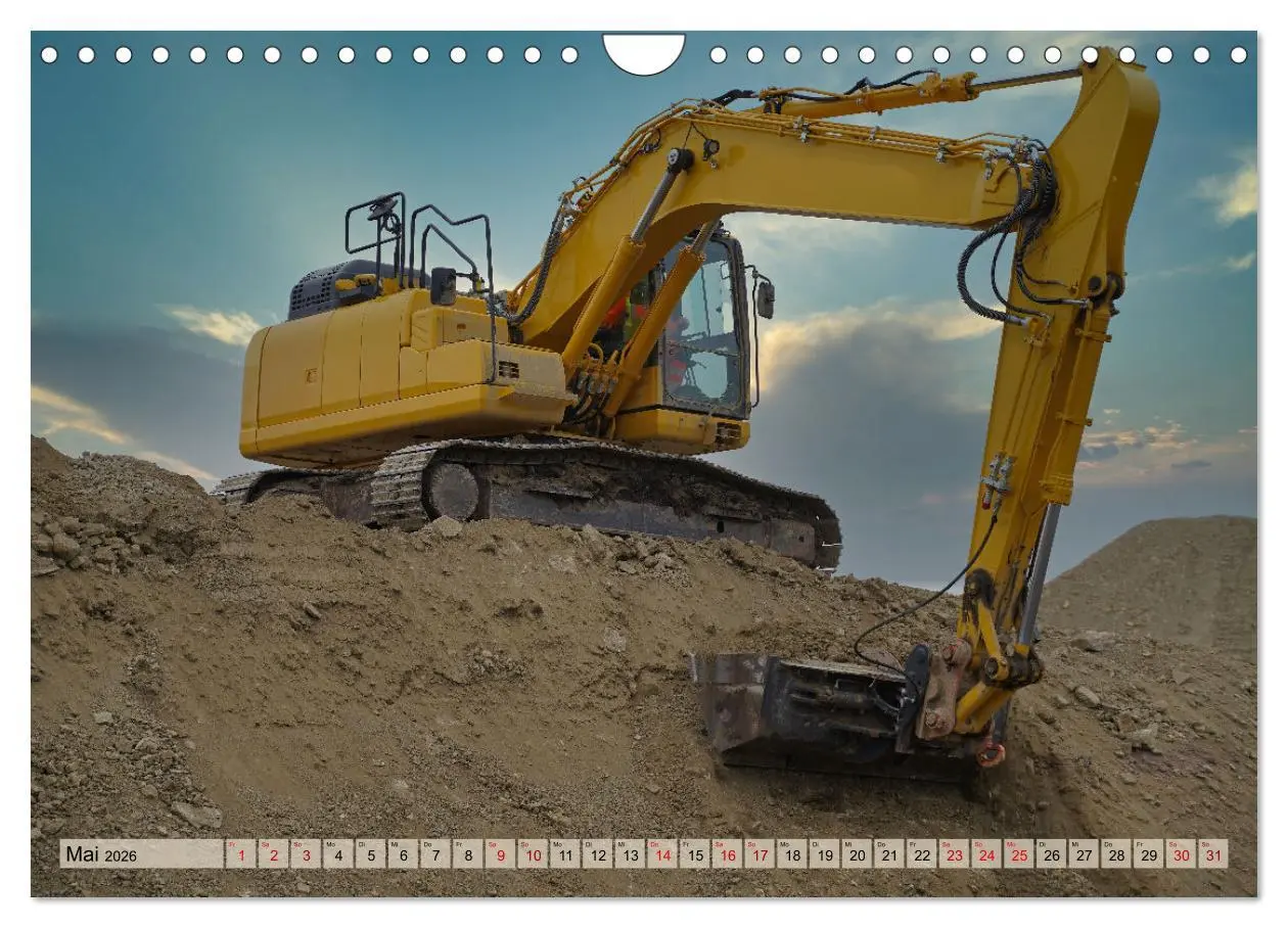 Bild: 9783457307847 | Bagger im Einsatz (Wandkalender 2026 DIN A4 quer), CALVENDO...