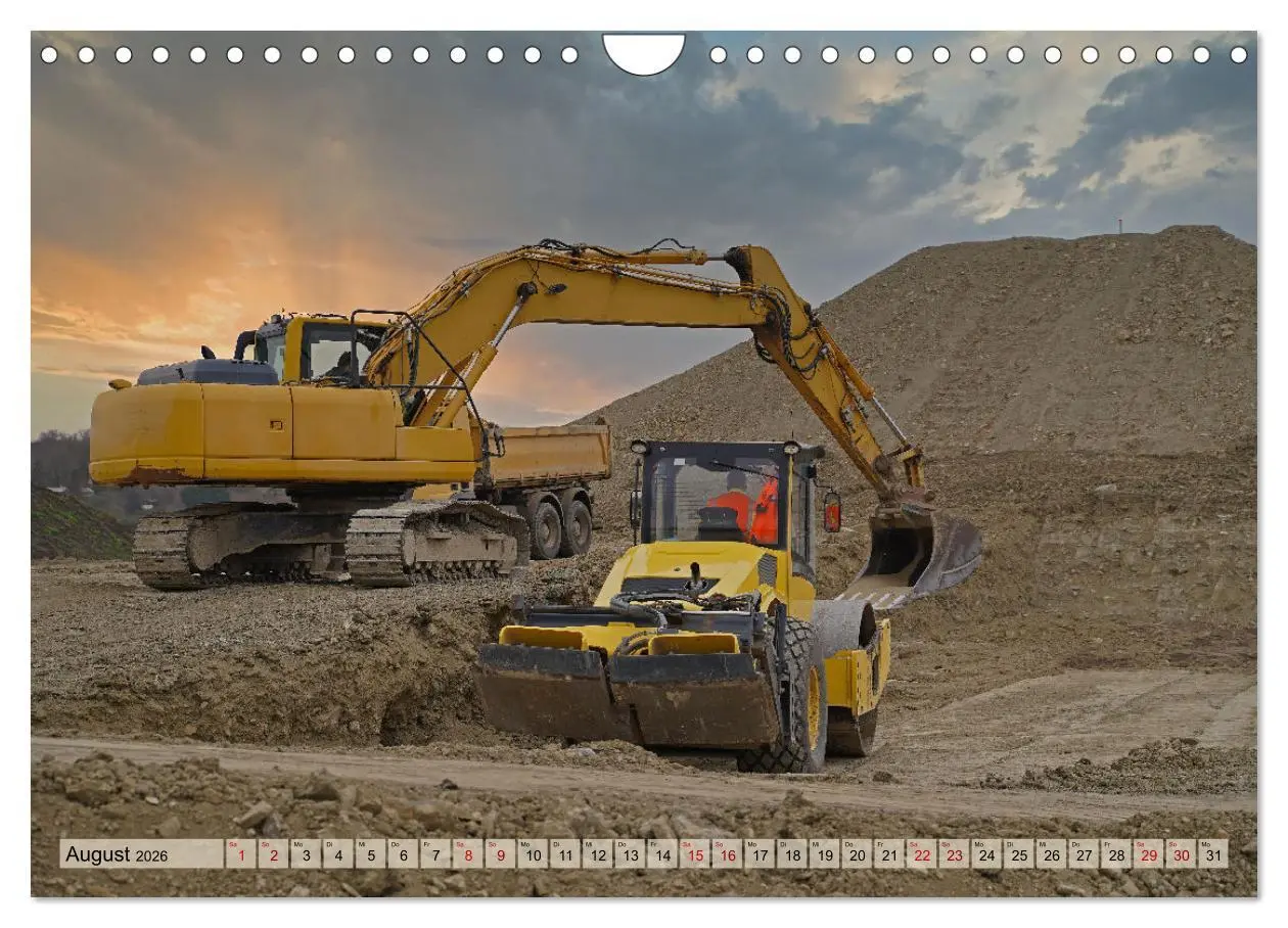 Bild: 9783457307847 | Bagger im Einsatz (Wandkalender 2026 DIN A4 quer), CALVENDO...