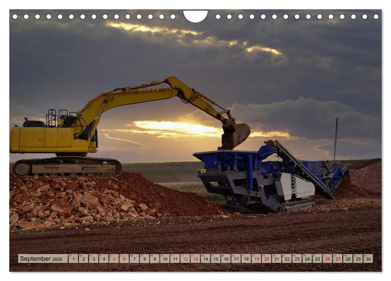 Bild: 9783457307847 | Bagger im Einsatz (Wandkalender 2026 DIN A4 quer), CALVENDO...