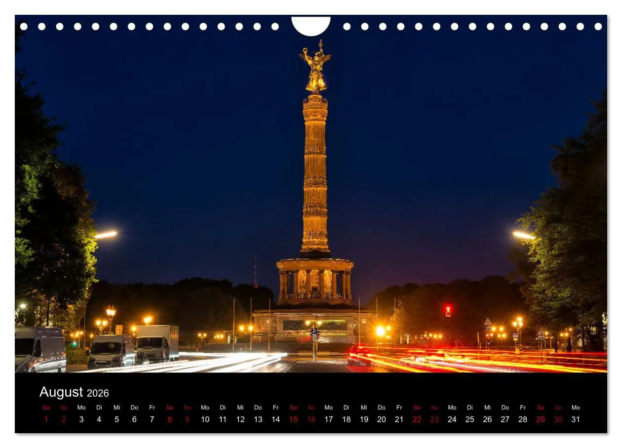 Bild: 9783457617847 | Eine Reise durch Berlin bei Nacht (Wandkalender 2026 DIN A4 quer),...