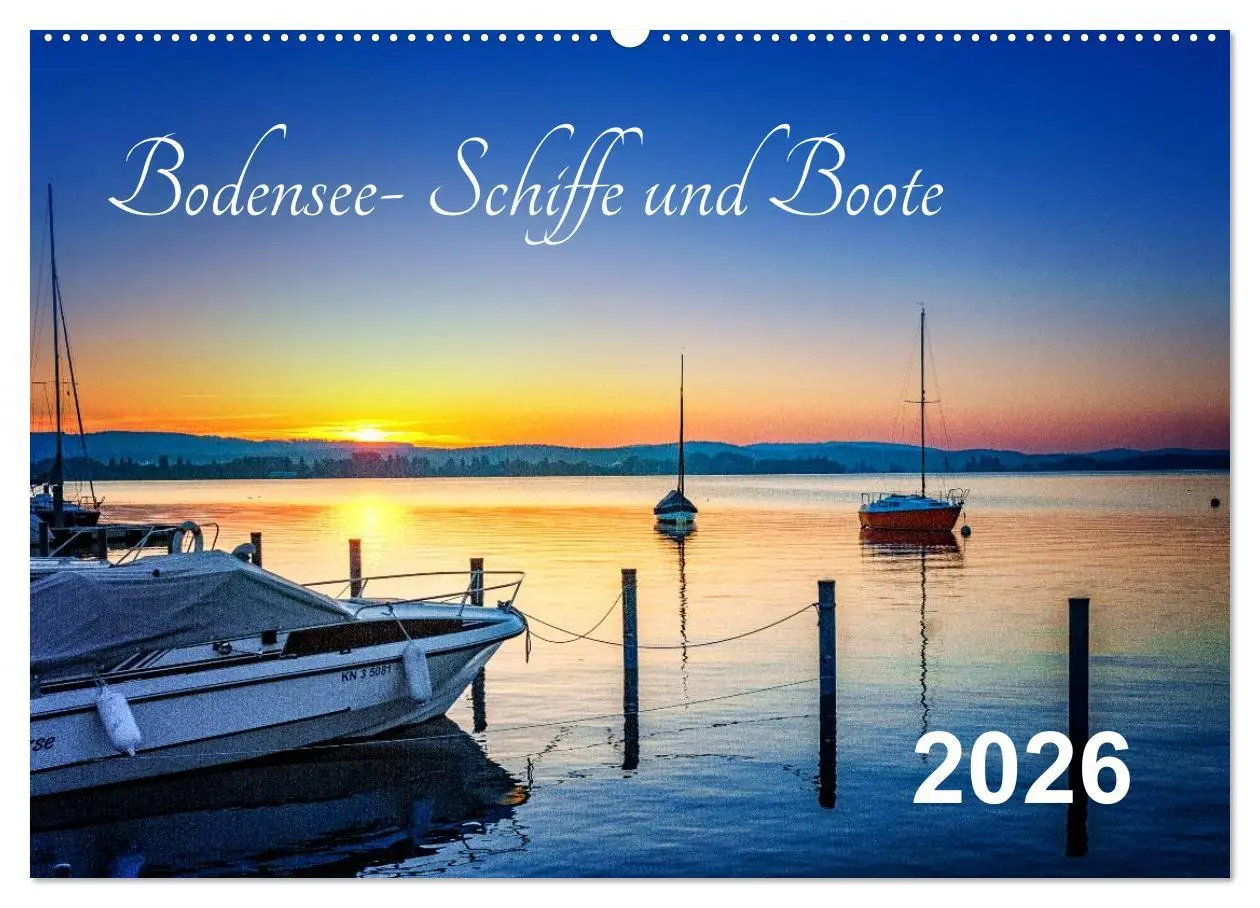 Cover: 9783516017847 | Bodensee-Schiffe und Boote (Wandkalender 2026 DIN A2 quer),...