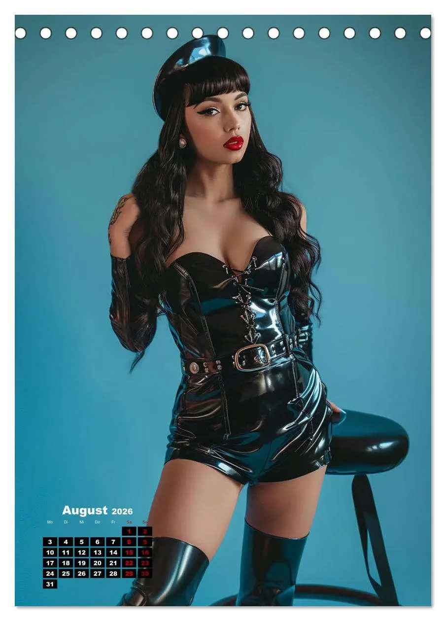 Bild: 9783516257847 | Latex-Girls (Tischkalender 2026 DIN A5 hoch), CALVENDO Monatskalender
