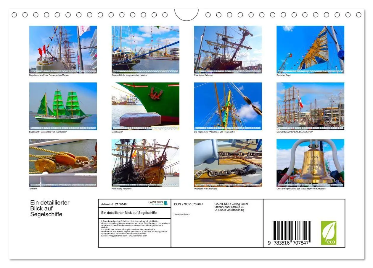 Bild: 9783516707847 | Ein detaillierter Blick auf Segelschiffe (Wandkalender 2026 DIN A4...