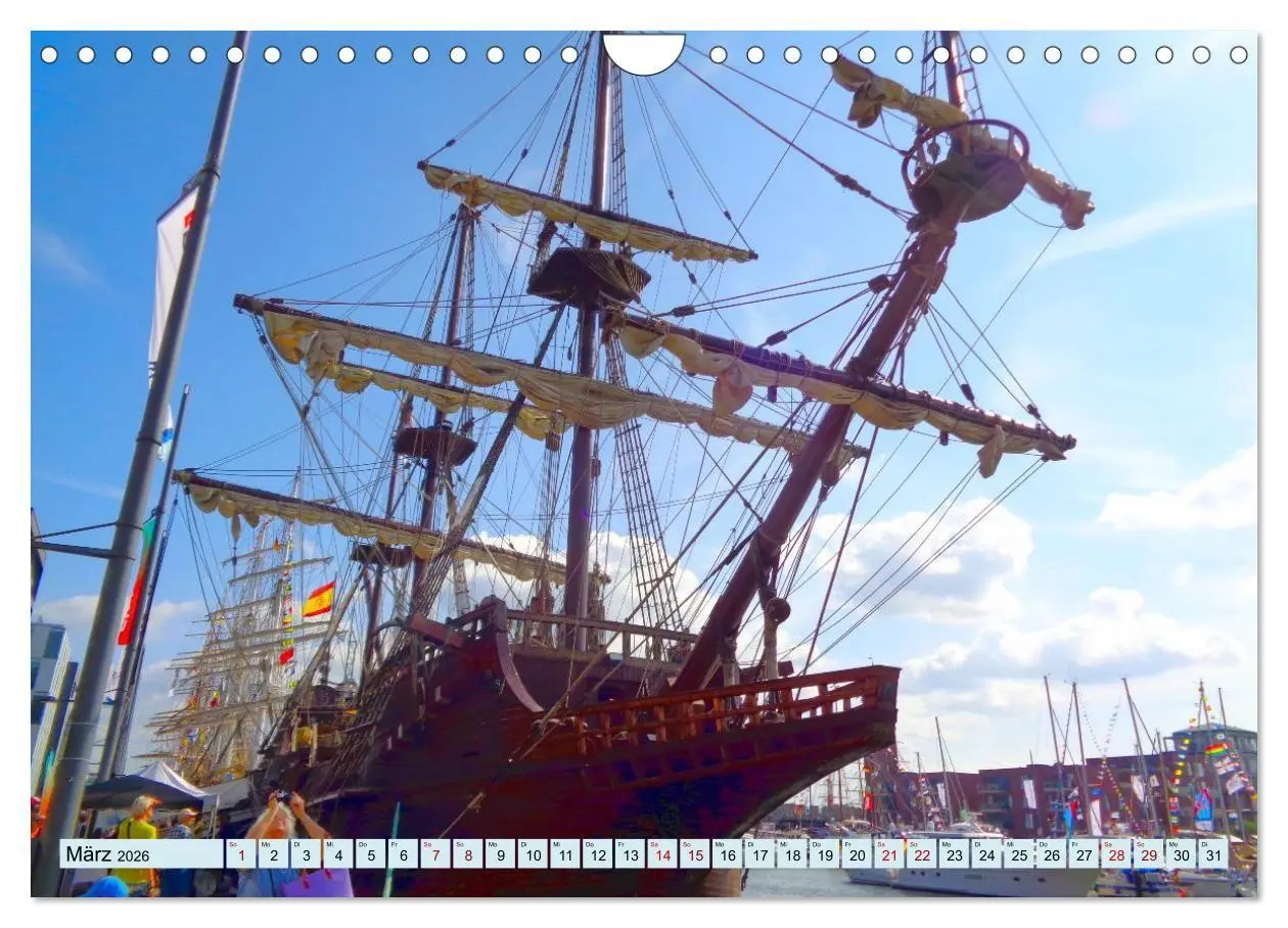 Bild: 9783516707847 | Ein detaillierter Blick auf Segelschiffe (Wandkalender 2026 DIN A4...