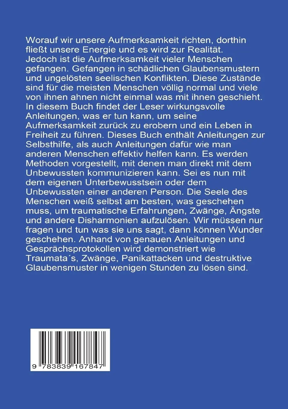 Rückseite: 9783839167847 | Hypnose und DK Verfahren | Das Geheimnis befreiter Aufmerksamkeit