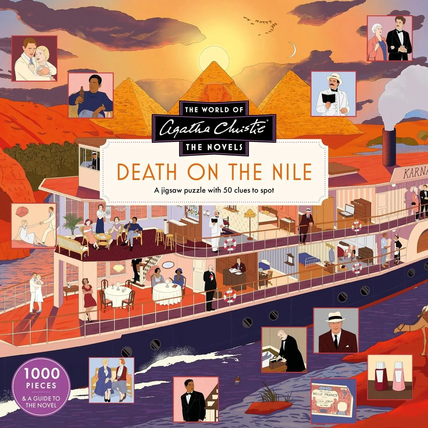 Cover: 9781399637947 | The World of Agatha Christie: Death on the Nile: A 1000-Piece...