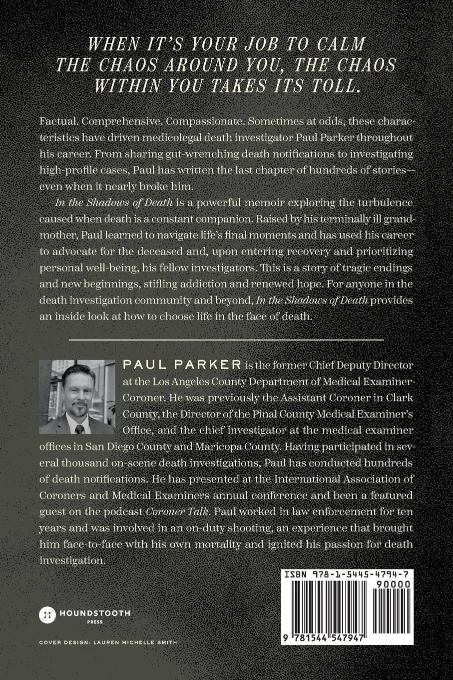 Rückseite: 9781544547947 | In the Shadows of Death | Writing Life's Final Chapter | Paul Parker